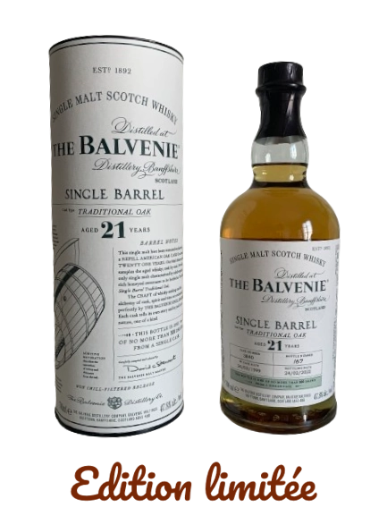 Single Malt Scotch Whisky The Balvenie Single Barrel 21 ans Traditional Oak