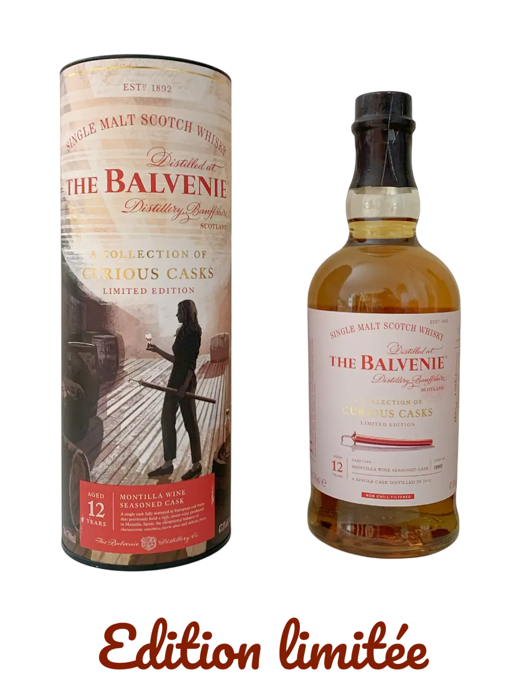 The Balvenie single malt Scotch whisky aged 12 years in a montilla wine seasoned cask
