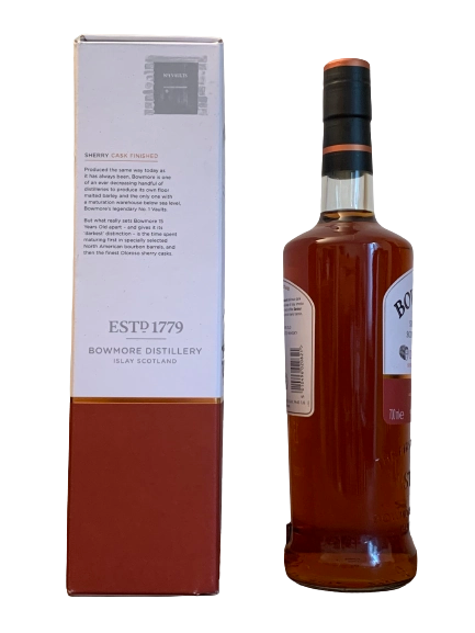 Bowmore Single Malt Scotch Whisky aged 15 years Darkest Sherry Cask Finished