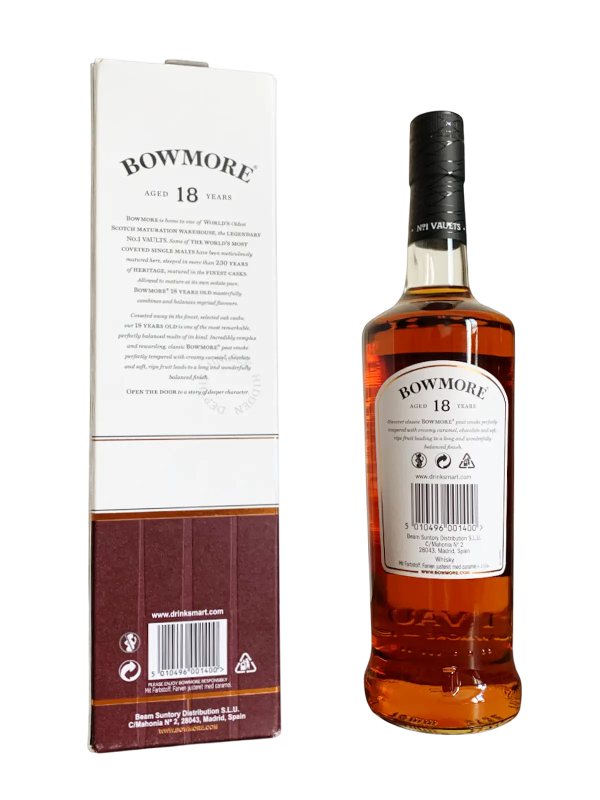 Islay Single Malt Scotch Whisky Bowmore aged 18 years eighteen years old