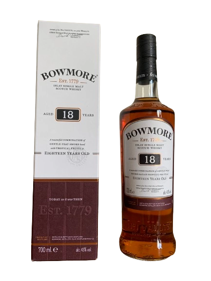 Islay Single Malt Scotch Whisky Bowmore aged 18 years eighteen years old