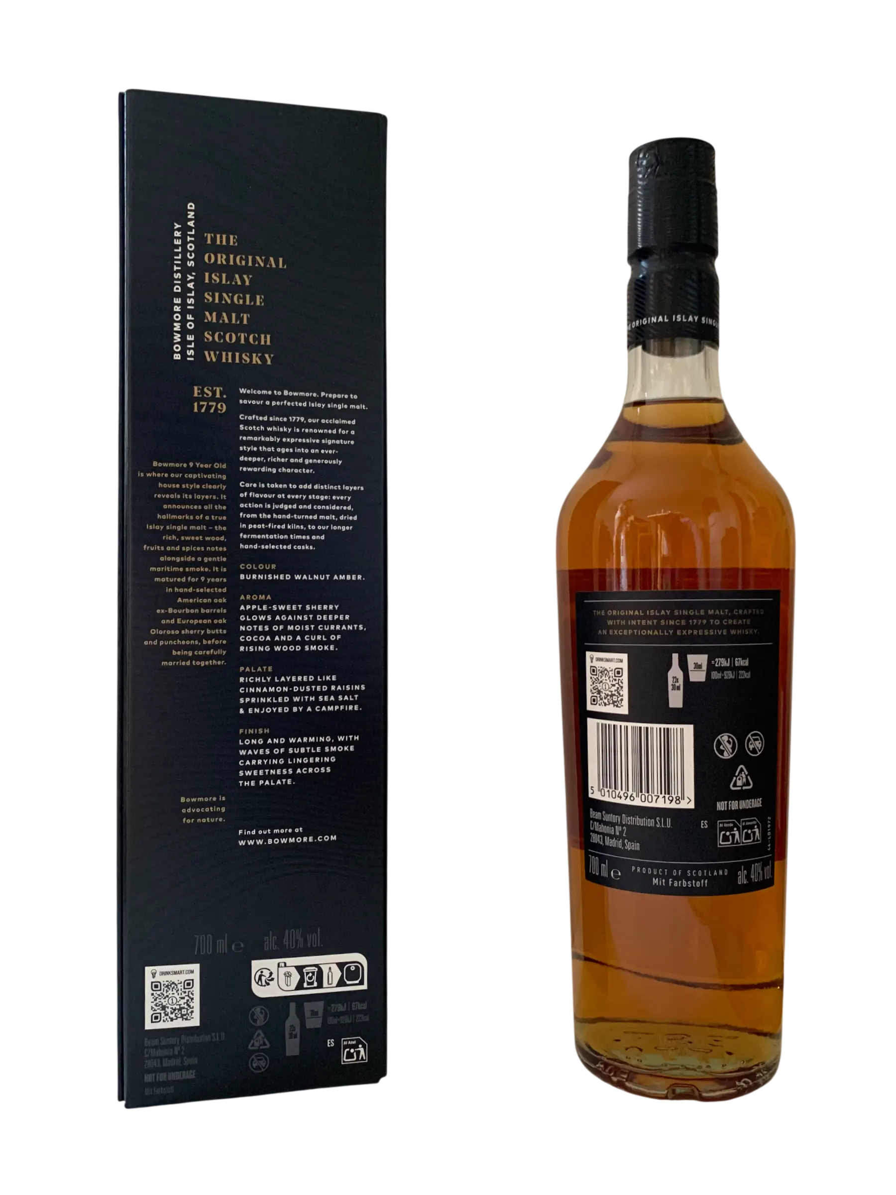 Bowmore aged 9 years The Original Islay single malt Scotch whisky