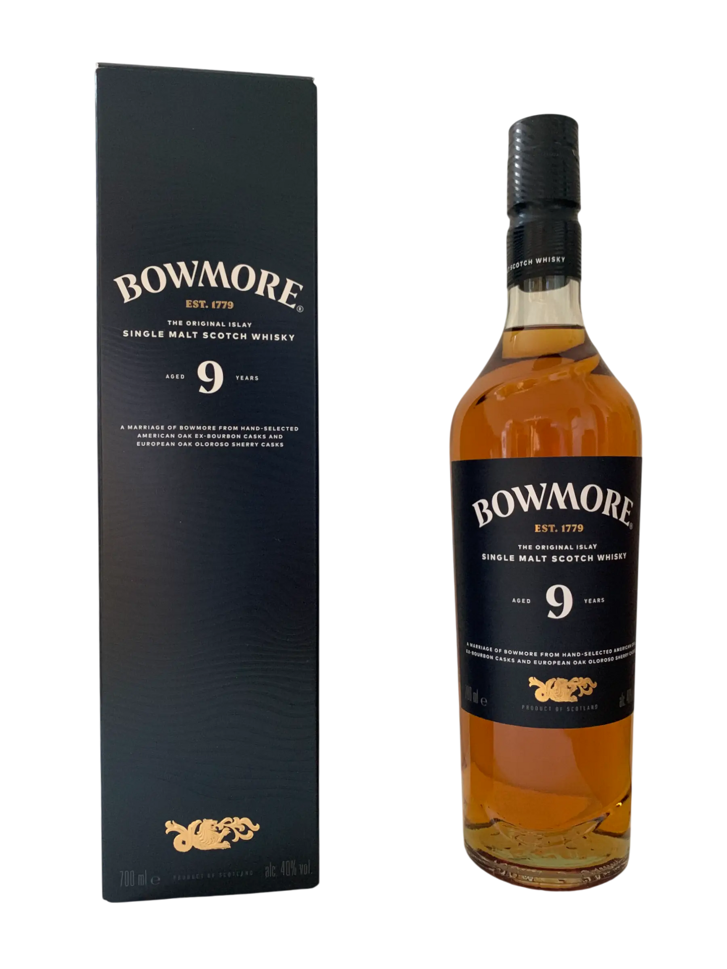 Bowmore aged 9 years The Original Islay single malt Scotch whisky