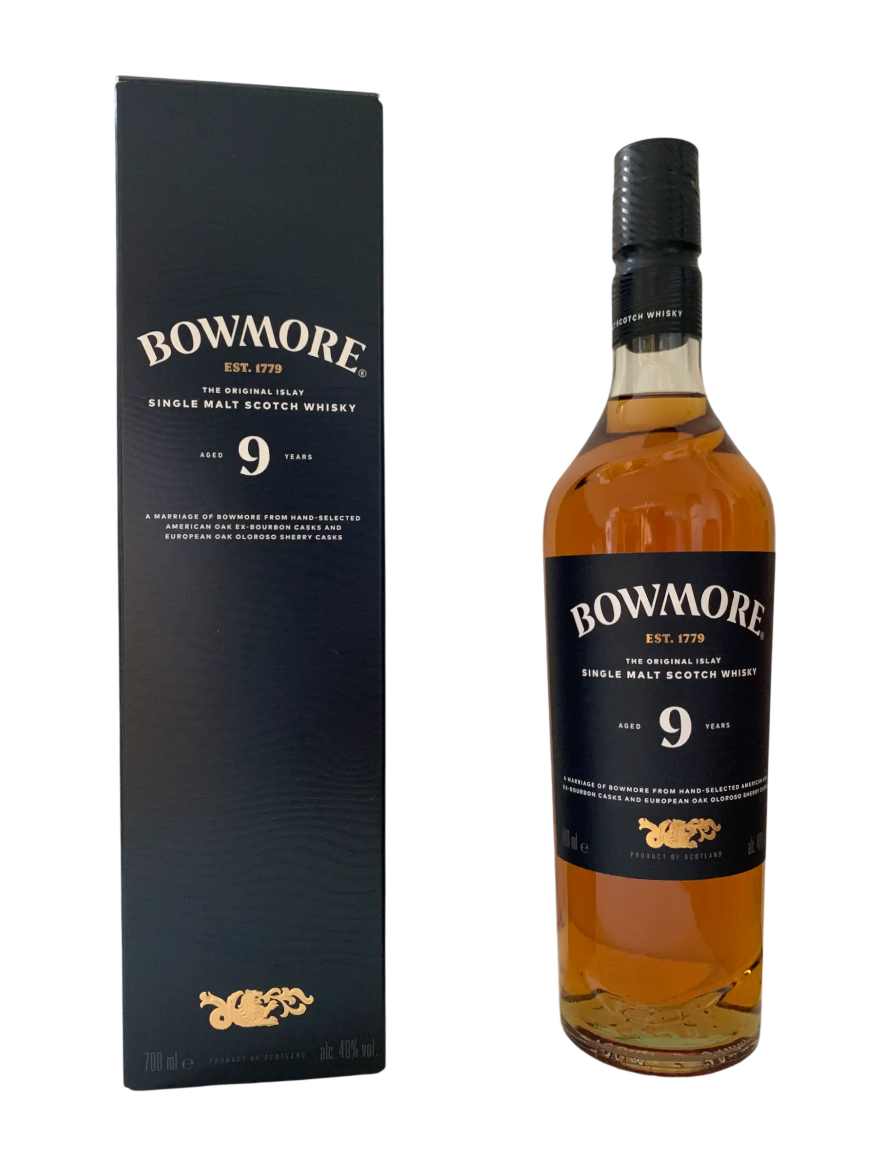 Bowmore aged 9 years The Original Islay single malt Scotch whisky