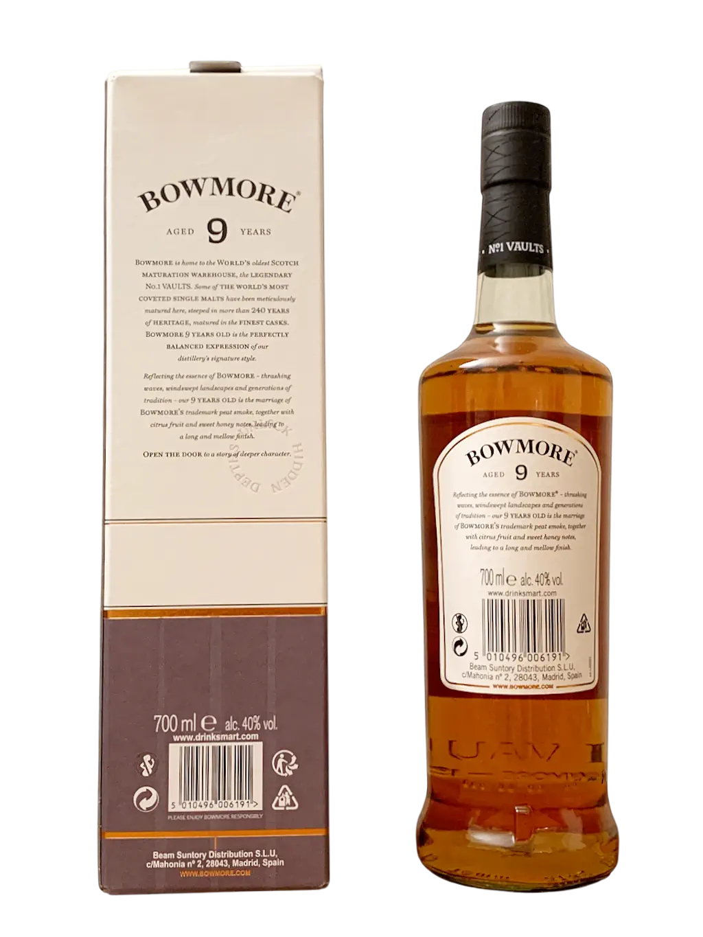Bowmore aged 9 years Islay Single Malt Scotch Whisky