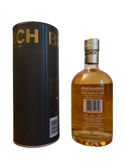 Bruichladdich Unpeated Islay Single Malt Scotch Whisky Bere Barley 2012 made from Orkney grown Bere Barley