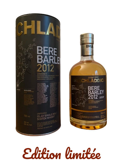 Bruichladdich Unpeated Islay Single Malt Scotch Whisky Bere Barley 2012 made from Orkney grown Bere Barley