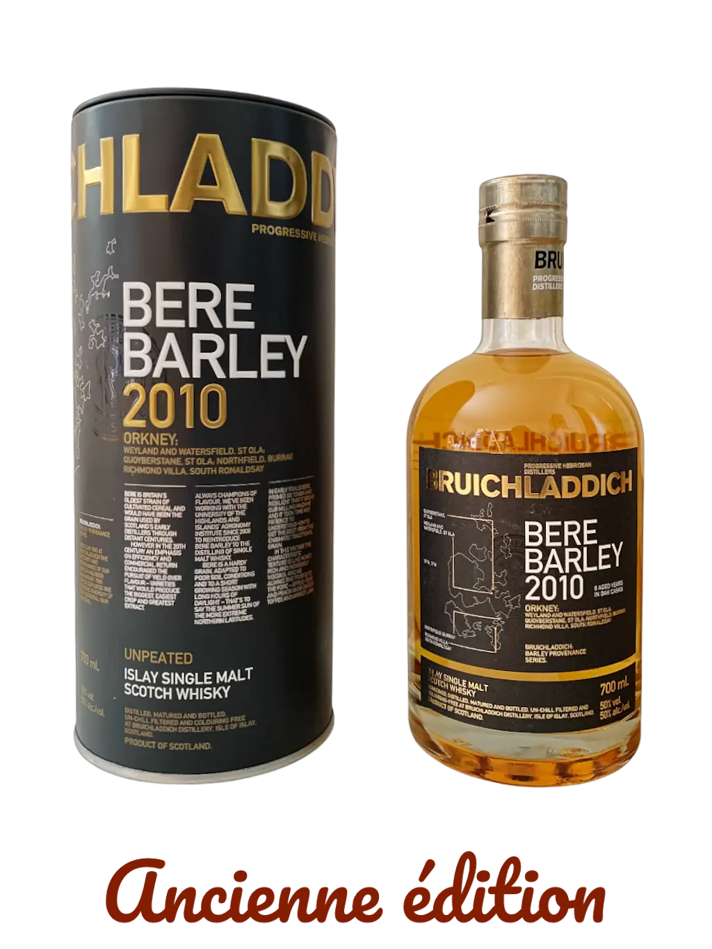 Progressive Hebridean Distillers Bruichladdich Bere Barley 2010 Islay single malt Scotch whisky
