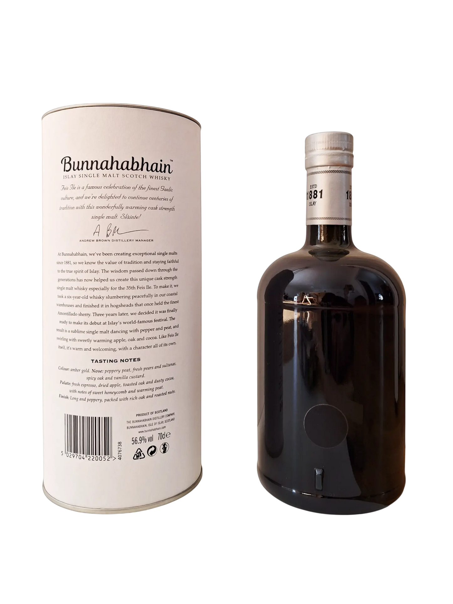 Bunnahabhain Islay single malt Scotch whisky Fèis Ile 2020 Moine Amontillado finish