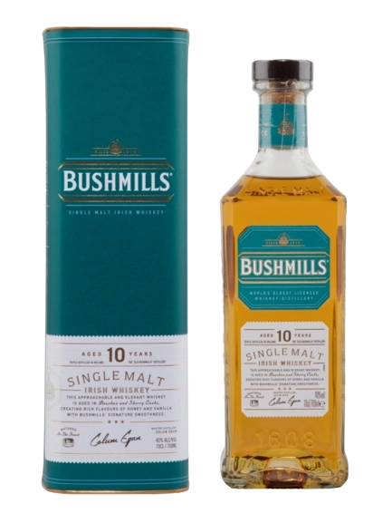 Bushmills single malt Irish whisky aged 10 years single malt