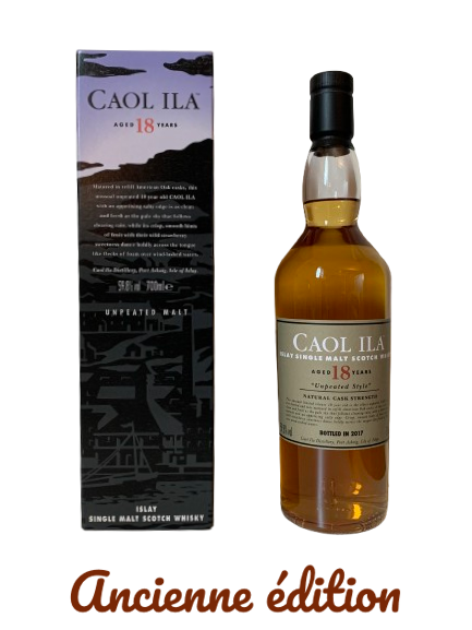 Caol Ila Islay single malt Scotch whisky aged 18 years unpeated style natural cask strength bottled in 2017