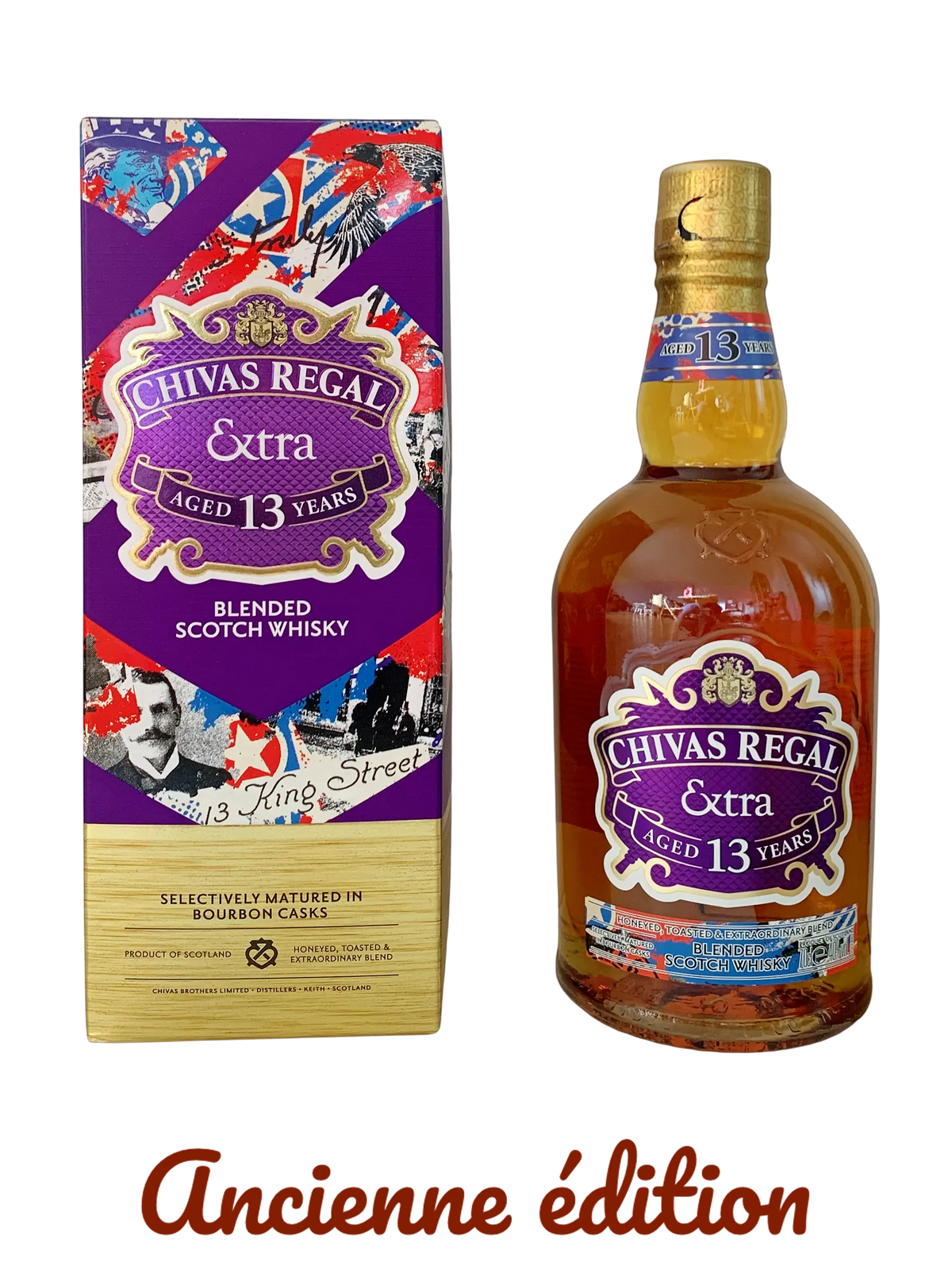 Blended Scotch whisky Chivas Regal Extra aged 13 years selectively matured in bourbon casks