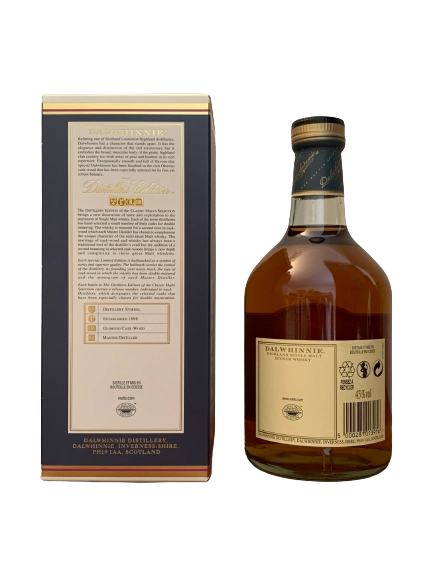 Dalwhinnie Highland Single Malt Scotch Whisky Distillers Edition Distilled in 1998 Bottled in 2015 D.SW.312