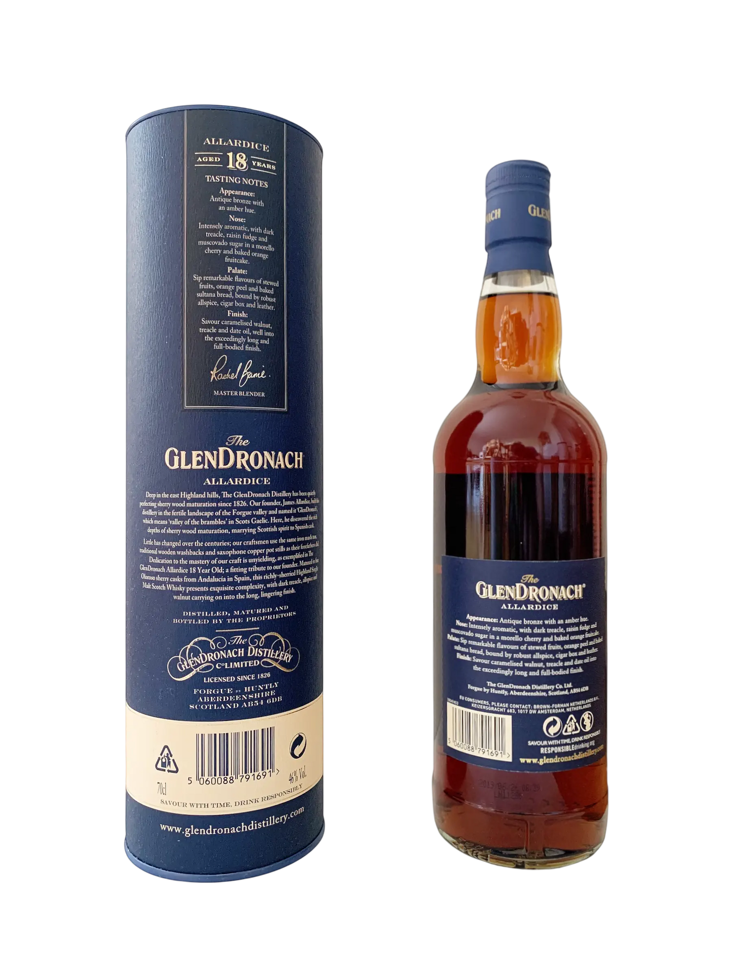 The Glendronach Allardice aged 18 years matured in the finest oloroso sherry casks from Spain