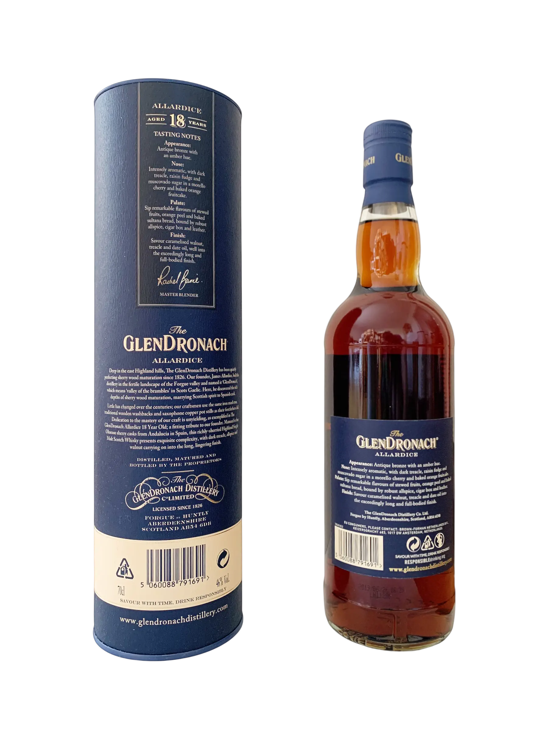 The Glendronach Allardice aged 18 years matured in the finest oloroso sherry casks from Spain