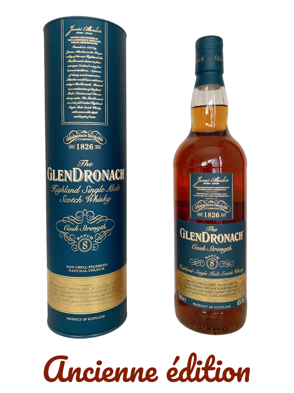 The Glendronach Highland single malt Scotch whisky Cask Strength Batch 8