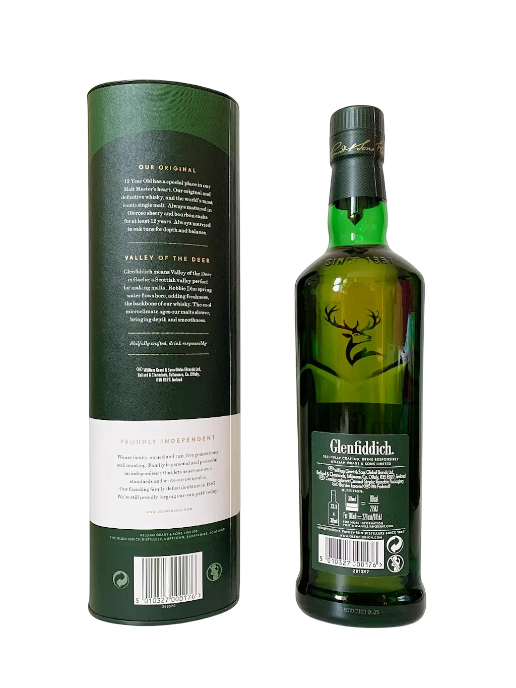 Glenfiddich single malt Scotch whisky Our Original Twelve 12 ans