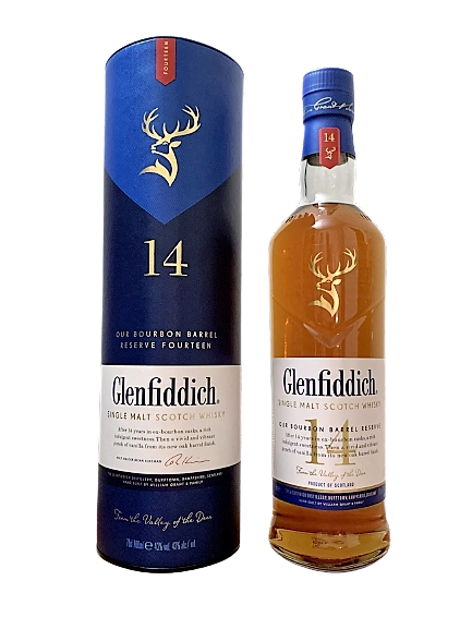 Glenfiddich Single Malt Scotch Whisky 14 ans Our Bourbon Barrel Reserve Fourteen