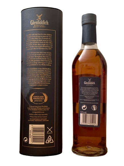 Glenfiddich Single Malt Scotch Whisky 15 ans Distillery Edition Non Chill-filtered