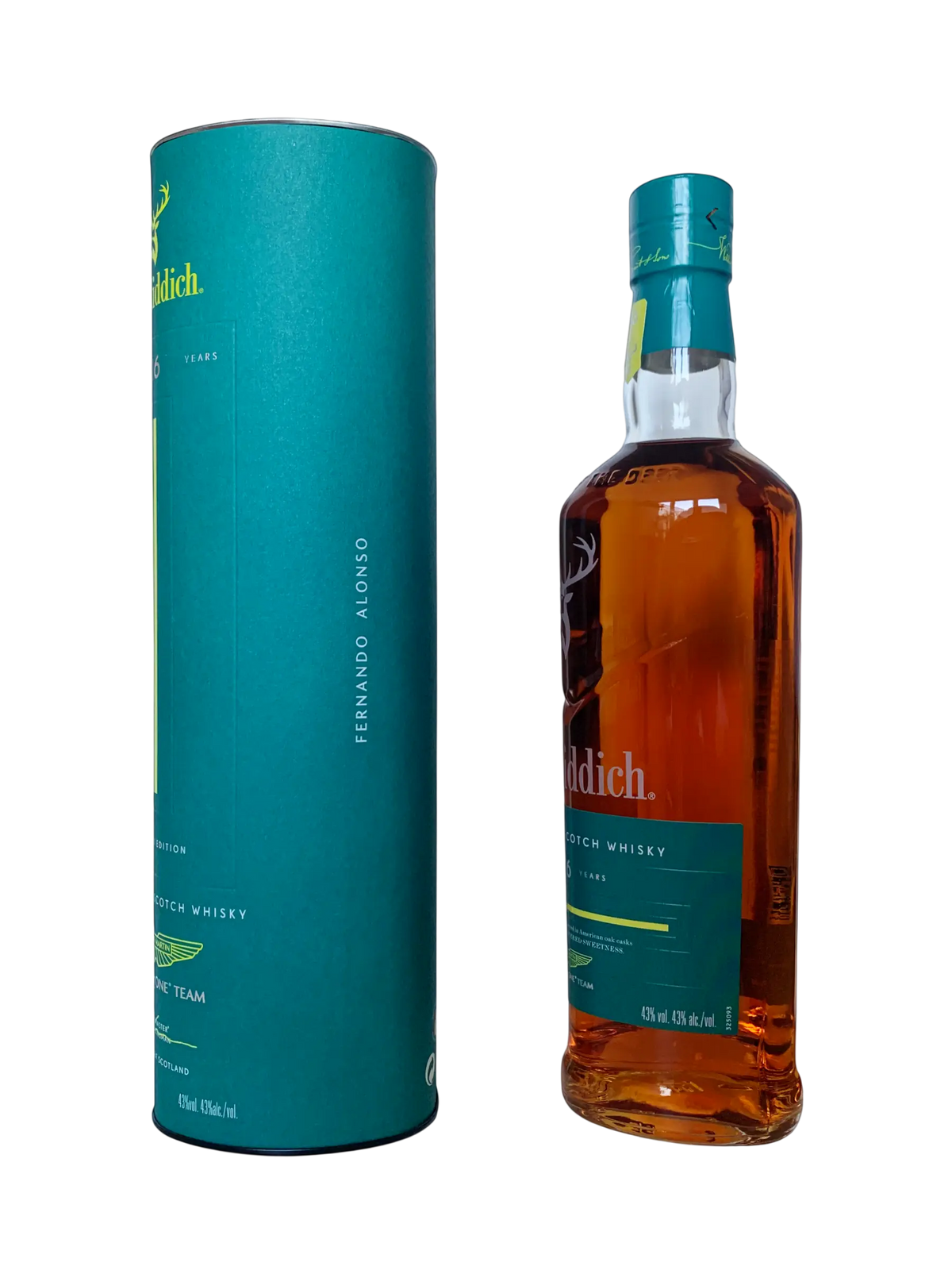 Glenfiddich single malt Scotch whisky aged 16 years Aston Martin Formula One Team