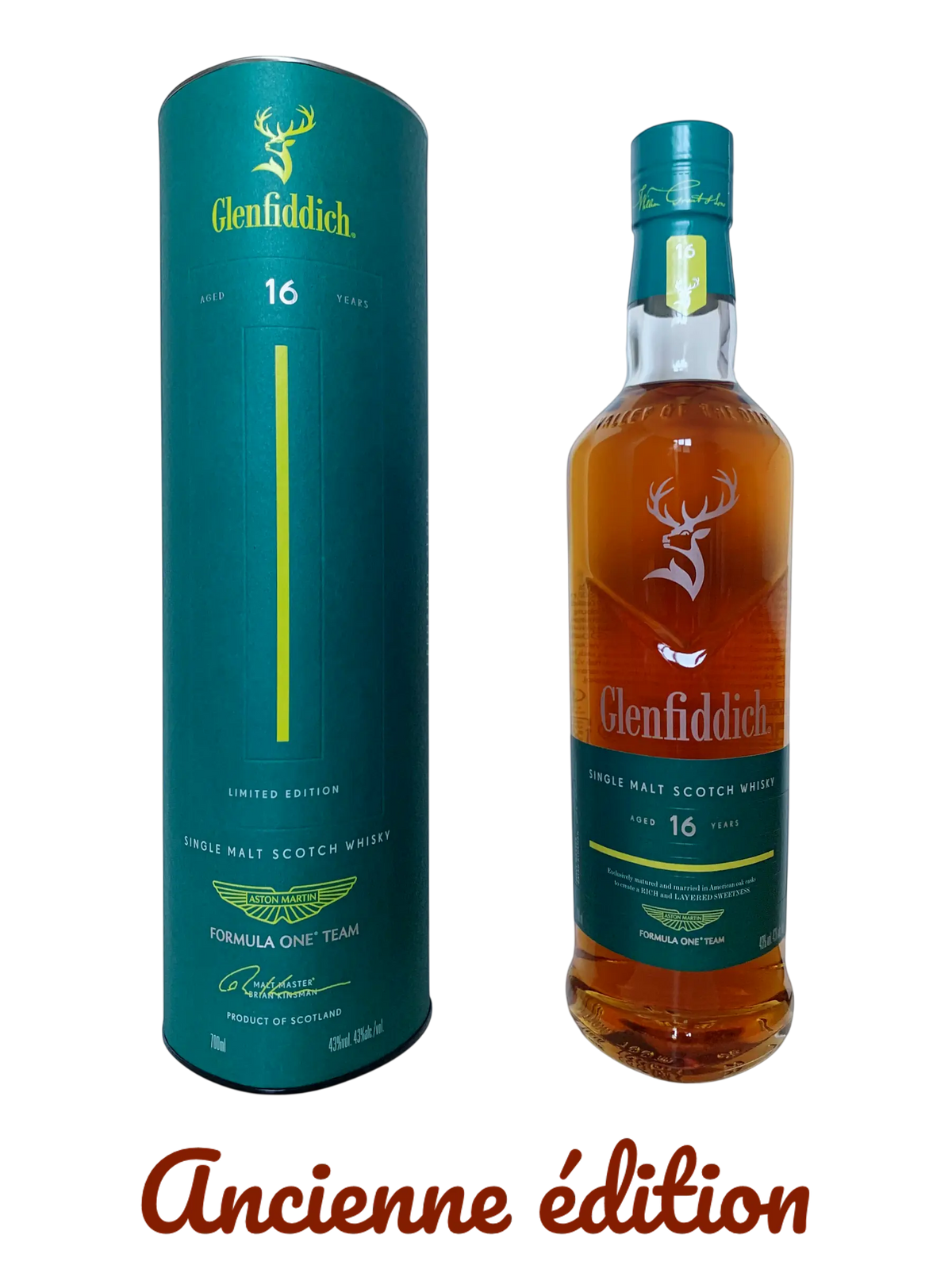 Glenfiddich single malt Scotch whisky aged 16 years Aston Martin Formula One Team