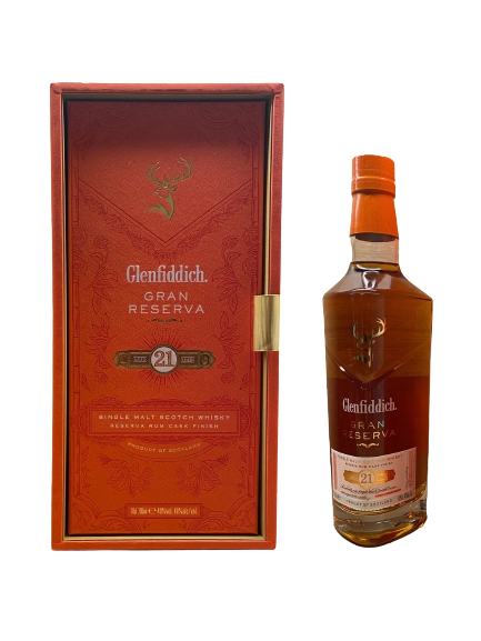 Glenfiddich Gran Reserva aged 21 years single malt Scotch whisky reserva rum cask finish 