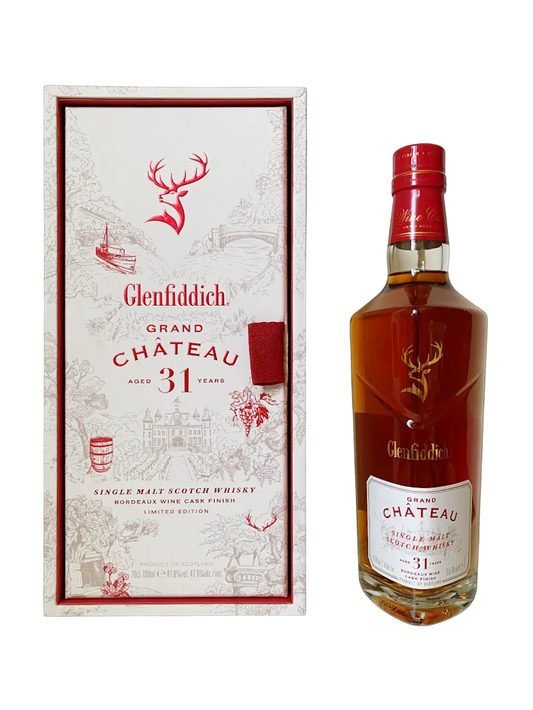 Glenfiddich Grand Château aged 31 years single malt Scotch whisky Bordeaux wine cask finish limited edition