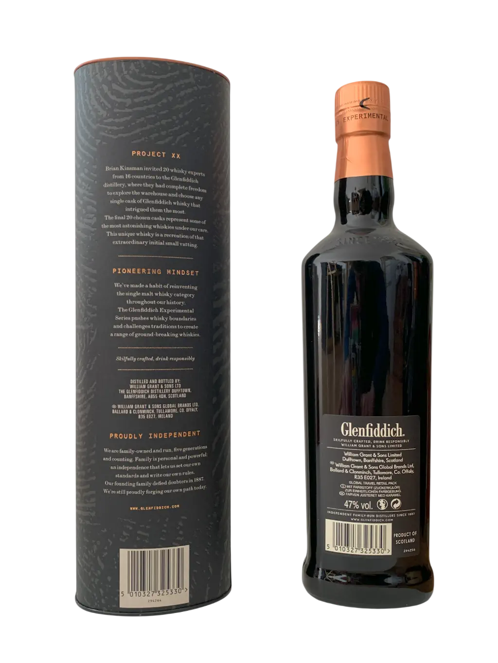 Glenfiddich single malt Scotch whisky Project XX Experimental Series #2