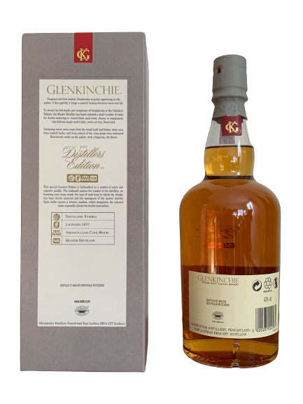 The Edinburgh Malt Single Malt Scotch Whisky Glenkinchie Distillers Edition 2015