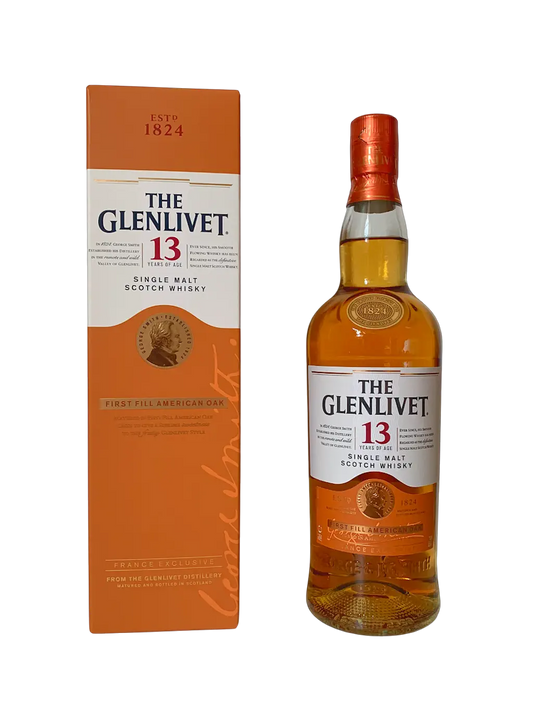 Glenlivet 13 years of age single malt Scotch whisky first fill American oak France Exclusive