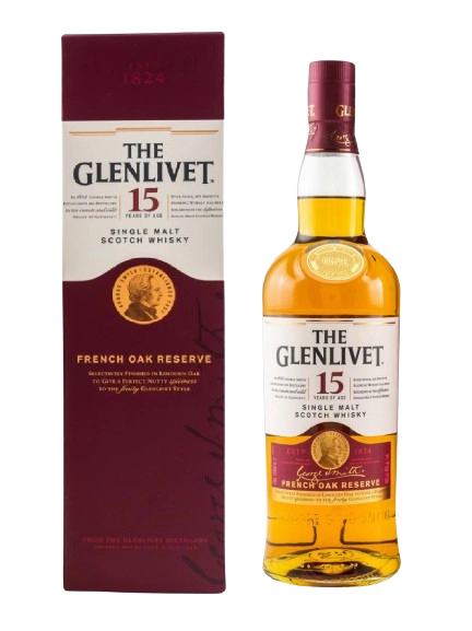 The Glenlivet 15 years of age single malt Scotch whisky French oak reserve