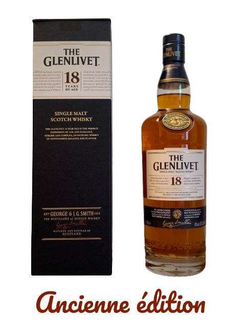 The Glenlivet Single malt scotch whisky 18 years of age