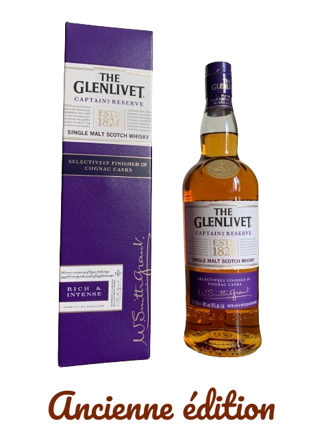 The Glenlivet Single malt Scotch whisky Captains Reserve selectively finished in cognac casks rich and intense