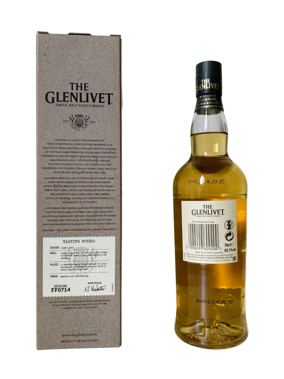 The Glenlivet single malt Scotch whisky Nadurra FF0714 first fill selection