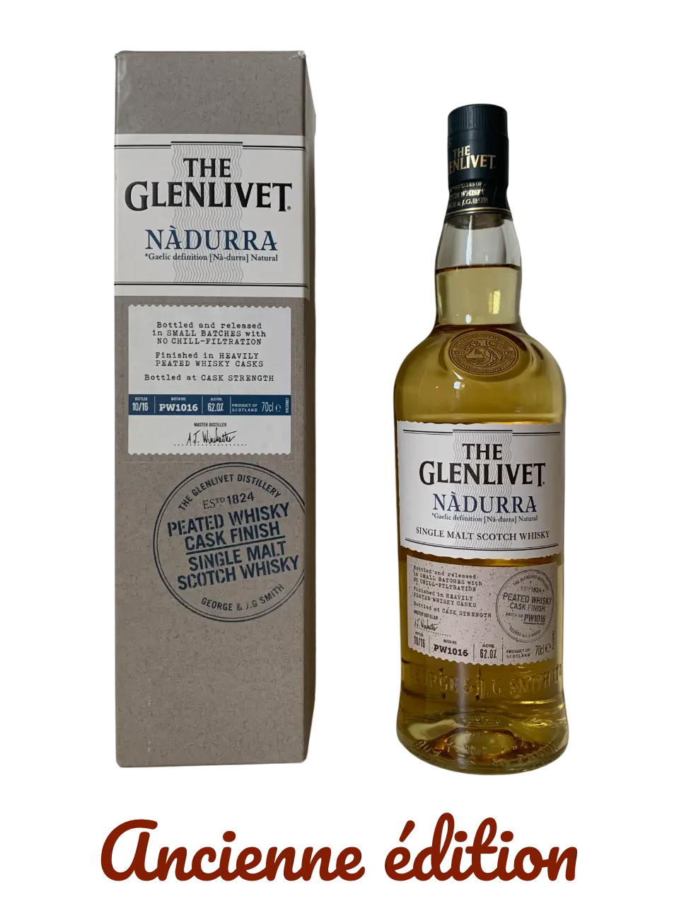 The Glenlivet single malt Scotch whisky Nadurra PW1016 peated whisky cask finish