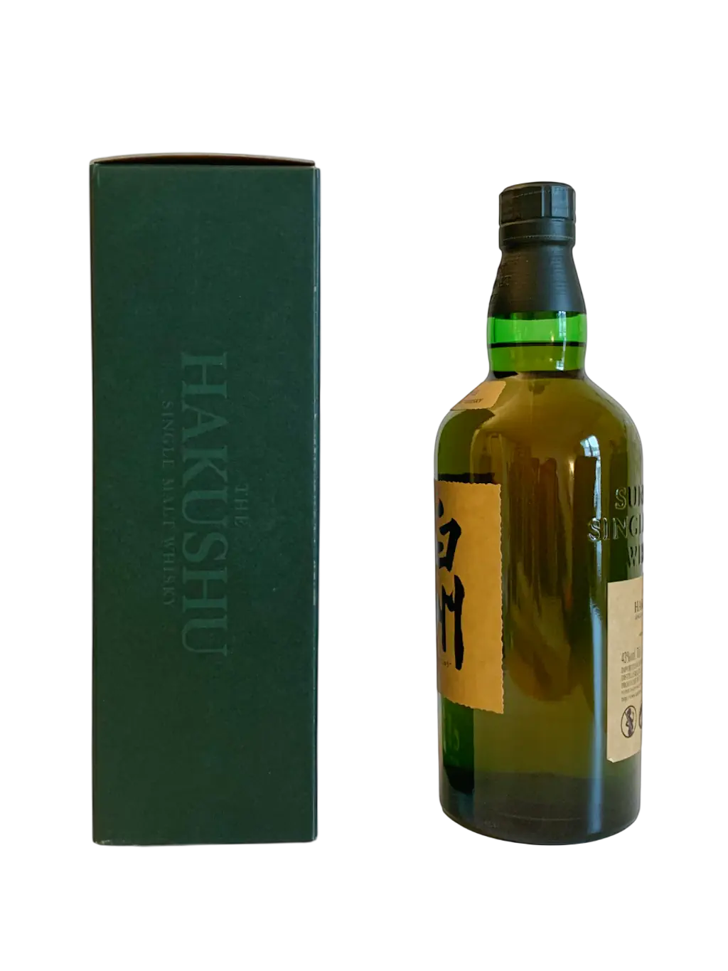 The Hakushu single malt whisky aged 18 years distilled at Hakushu distillery surrounded by forest at the foot of the Southern Japanese Alps