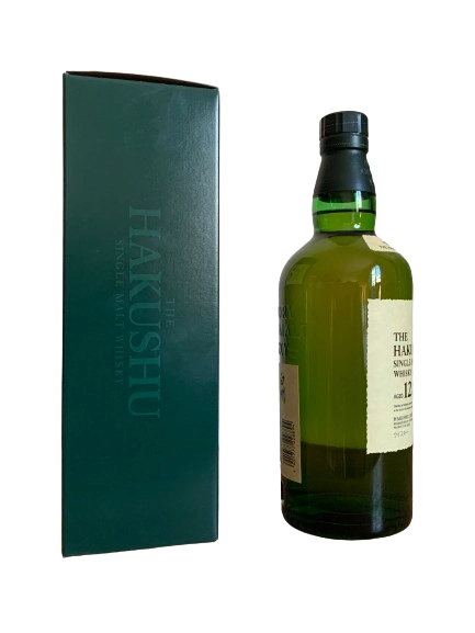 The Hakushu Single Malt whisky aged 12 years produced by Suntory Product of Japan