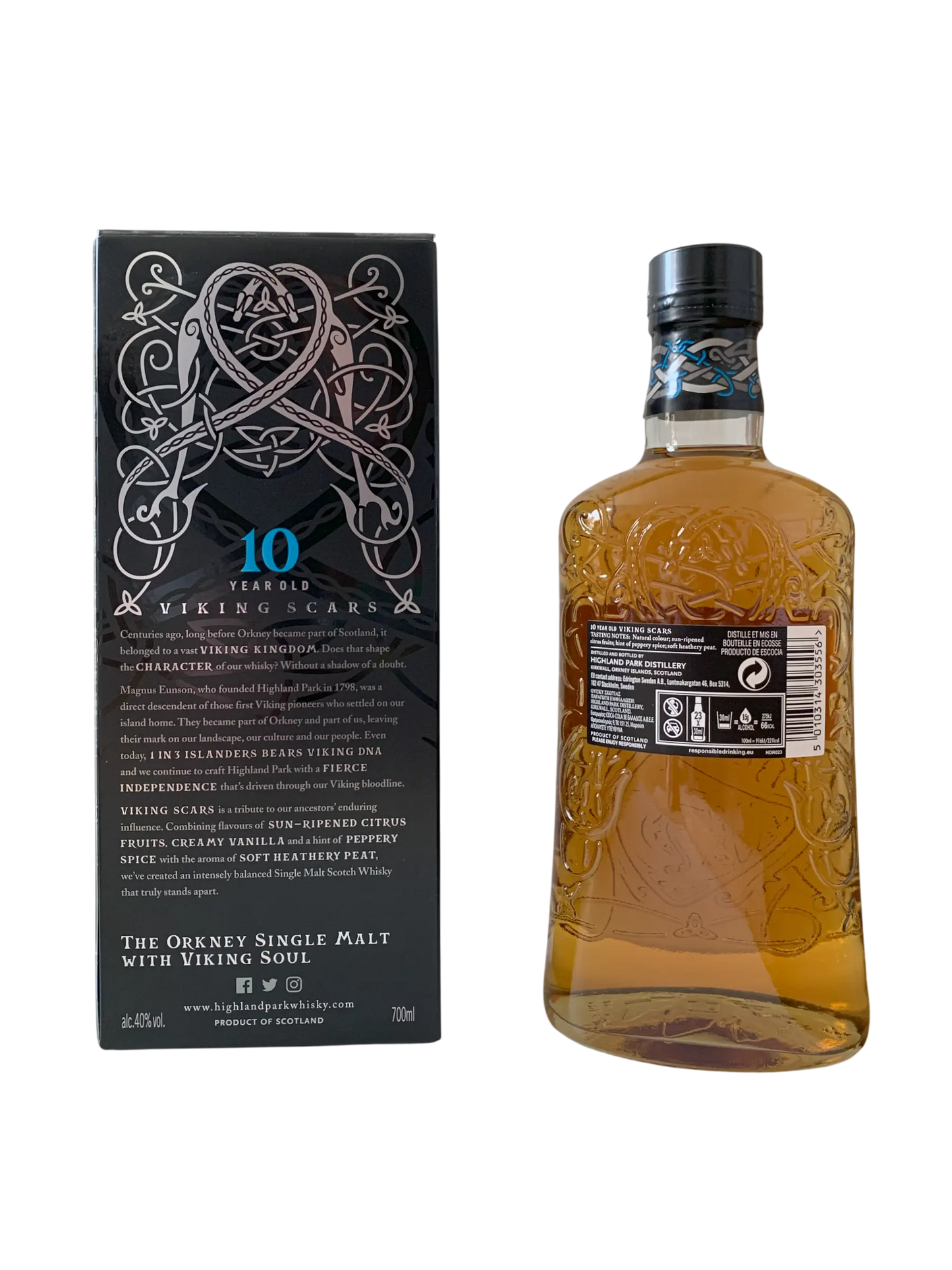 Single Malt Scotch Whisky Highland Park 10 year old Viking Scars