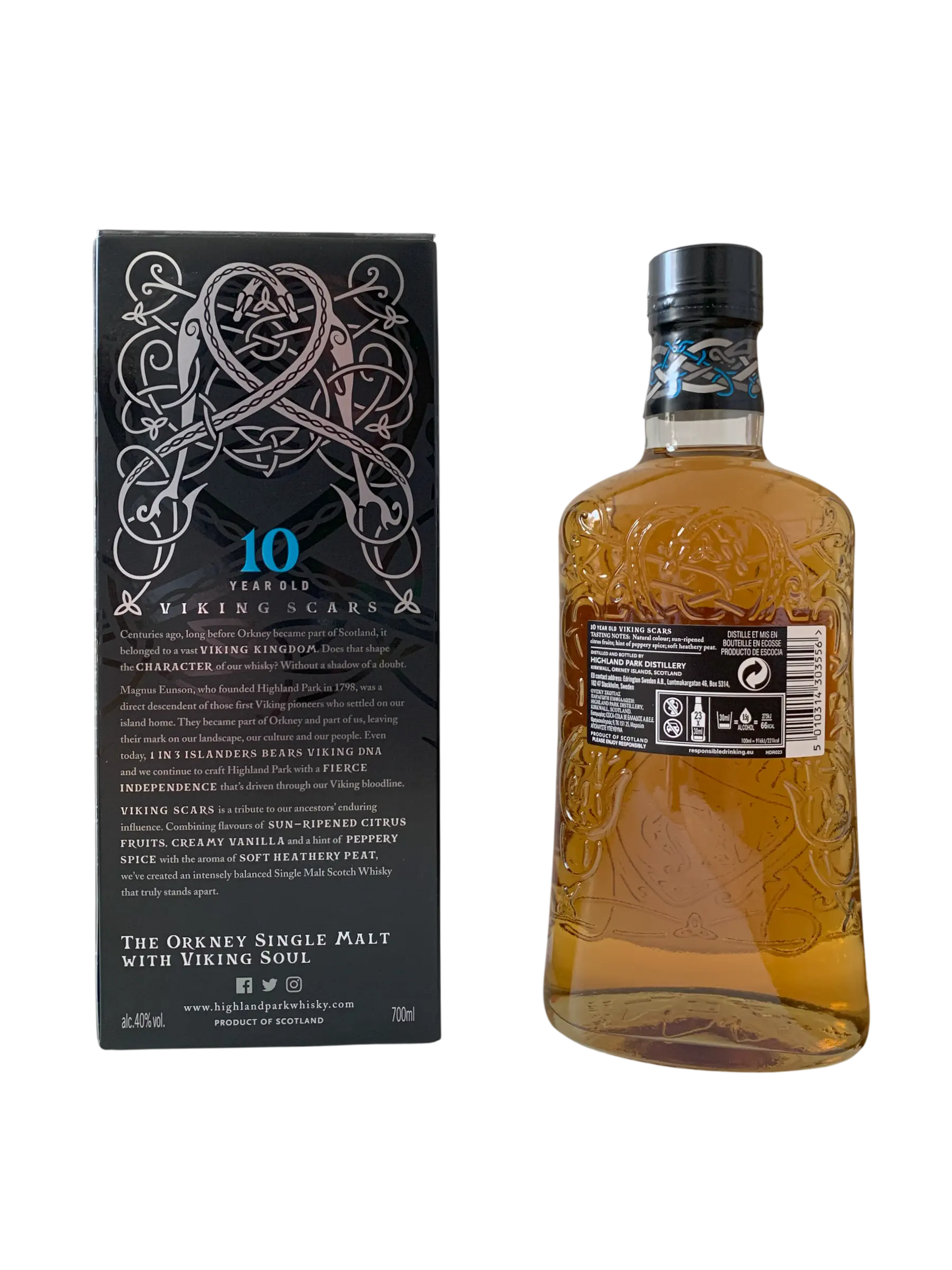 Single Malt Scotch Whisky Highland Park 10 year old Viking Scars