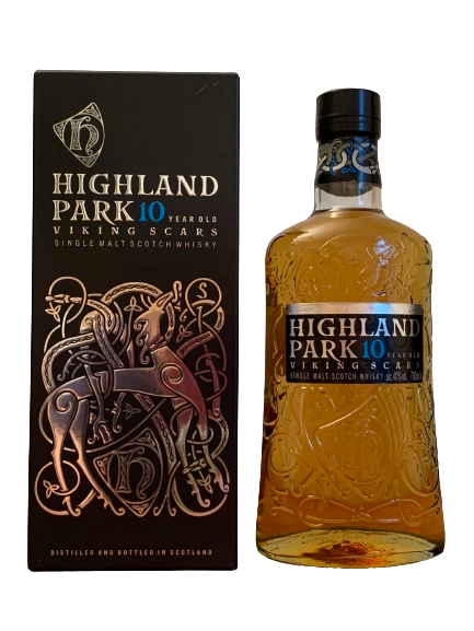 Single Malt Scotch Whisky Highland Park 10 year old Viking Scars