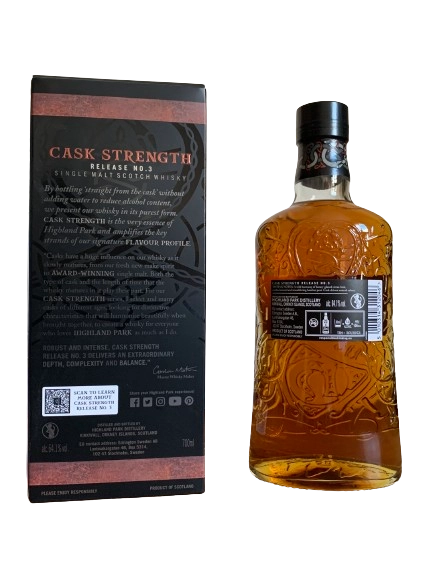 Highland Park Single Malt Scotch whisky Cask Strength release number 3 Robust and Intense