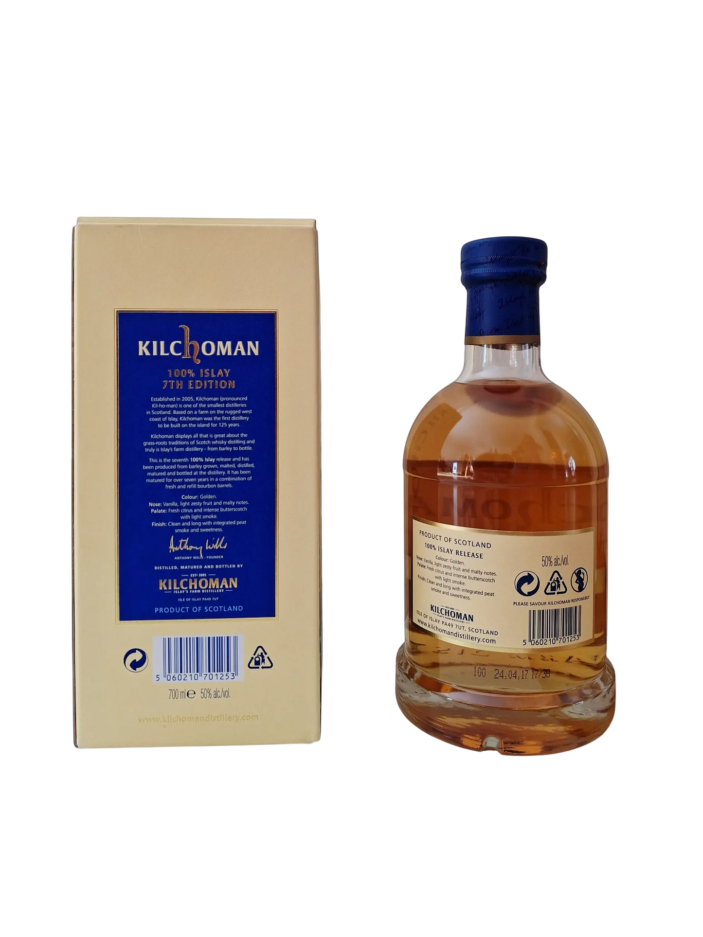 Kilchoman Islay farm distillery Islay single malt Scotch whisky The 7th Edition 100% Islay