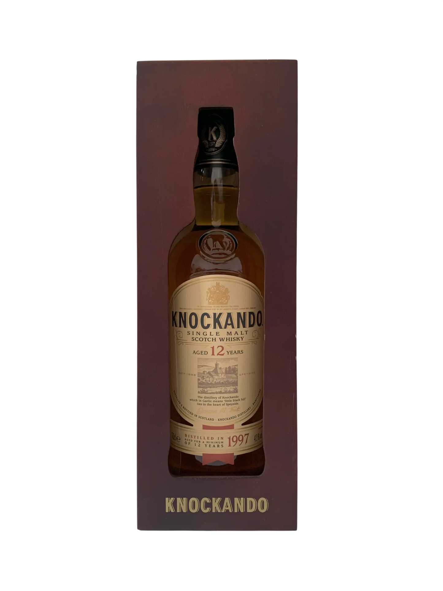 Knockando single malt Scotch whisky aged 12 years distilled in 1997