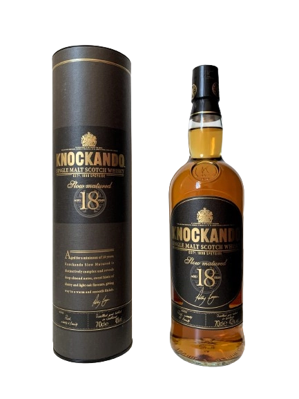 Knockando Single malt Scotch whisky aged 18 years Slow matured