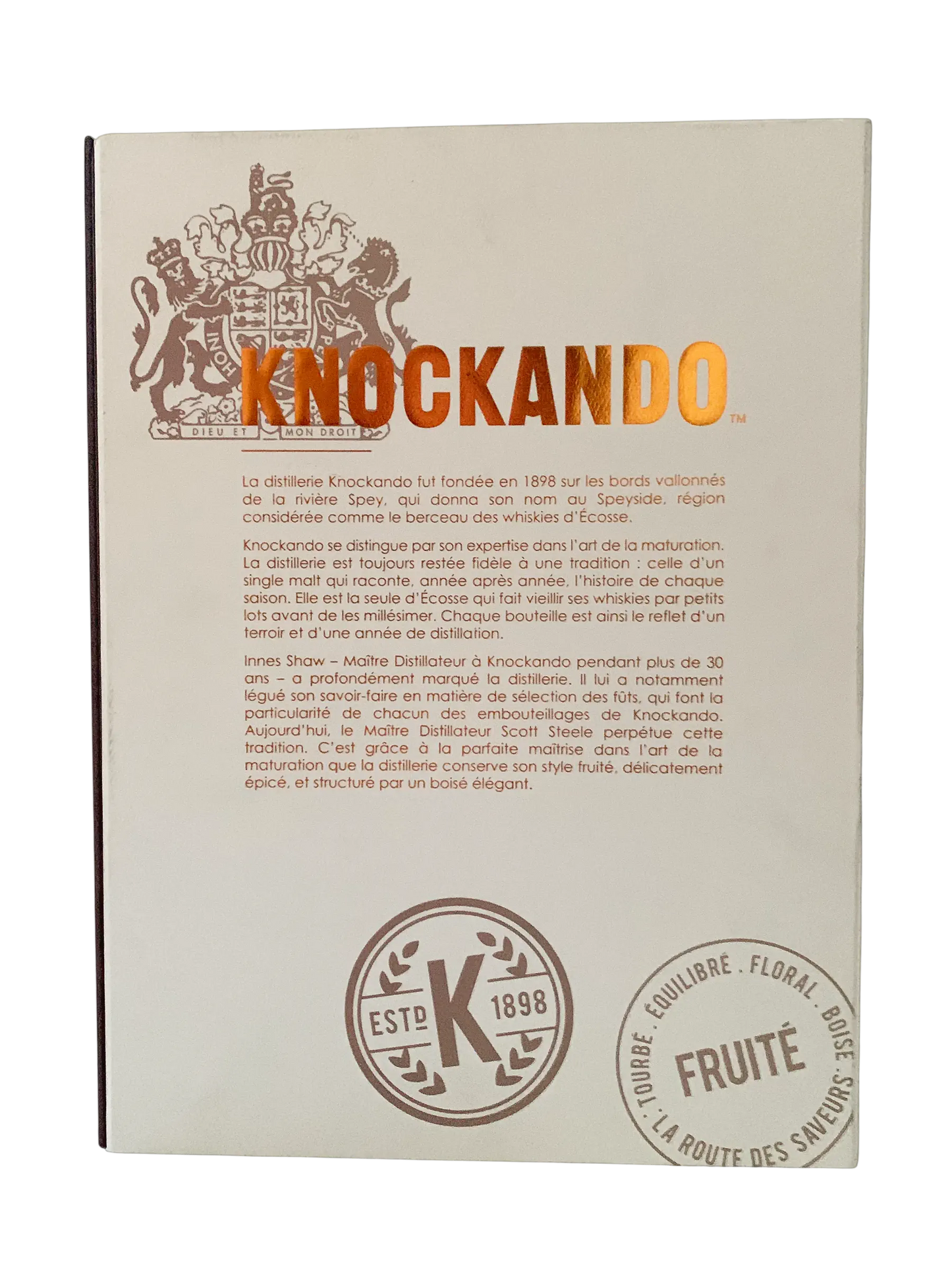 knockando single malt Scotch whisky Master Reserve aged 21 years