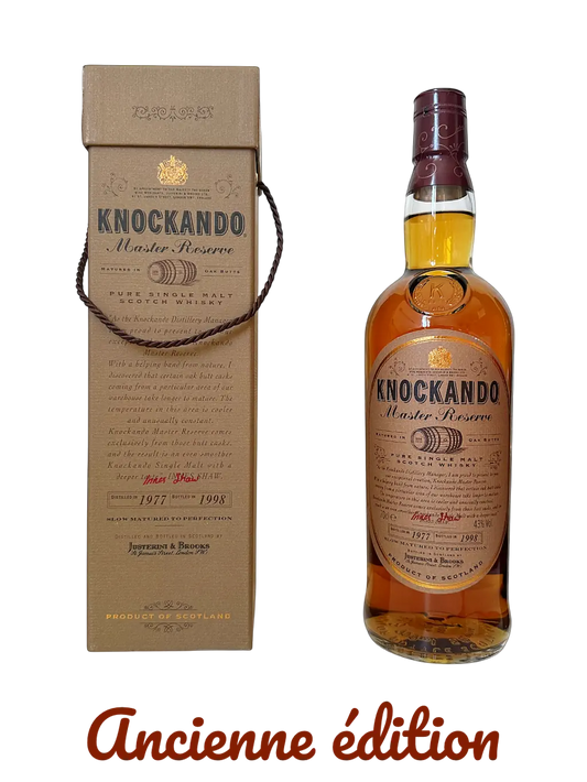 Knockando Master Reserve pure single malt Scotch whisky distilled in 1977 bottled in 1998 aged 21 years