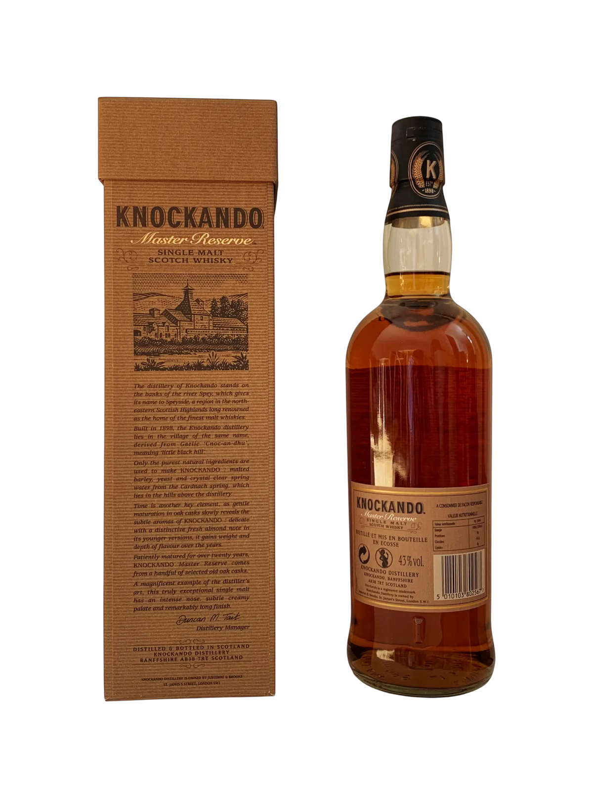 Knockando Master Reserve single malt Scotch whisky aged 21 years distilled in 1989