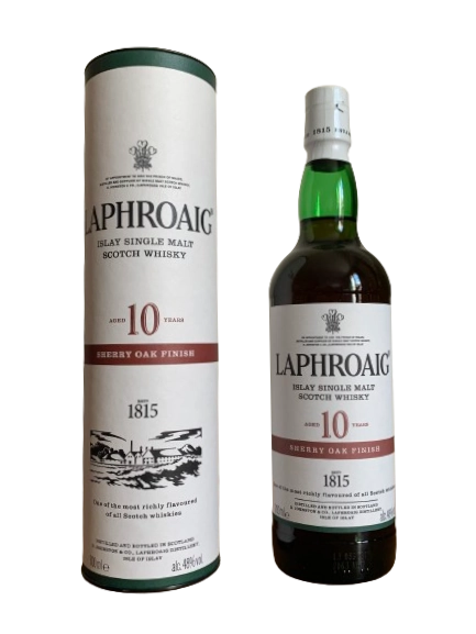 Laphroaig Islay Single Malt Scotch Whisky aged 10 years Sherry Oak Finish