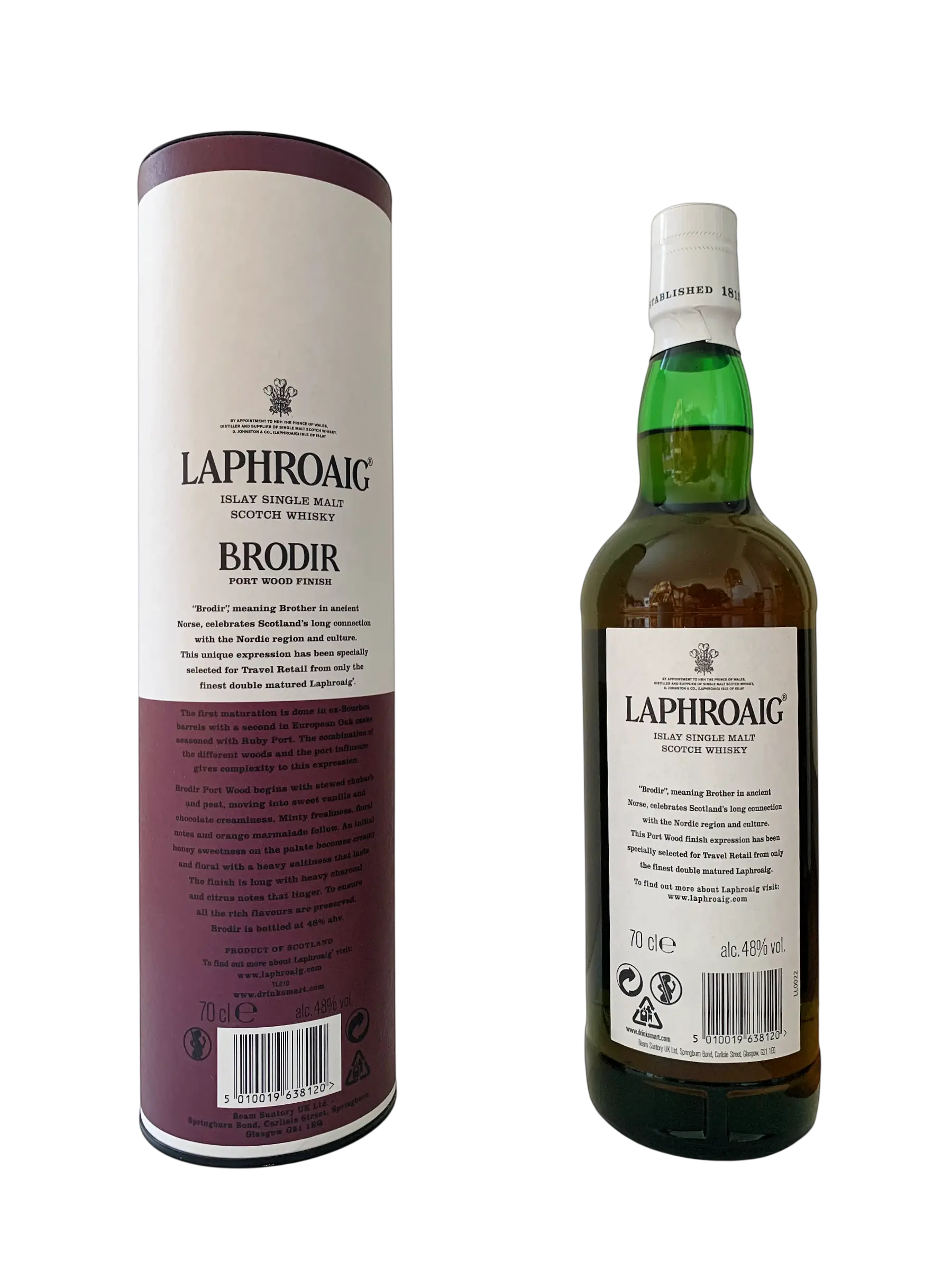 Laphroaig Islay single malt Scotch whisky Brodir Port Wood Finish Travel Retail Exclusive