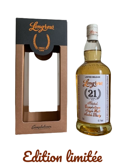 Longrow 21 years old Peated Campbeltown Single Malt Scotch Whisky Single Cask Limited release